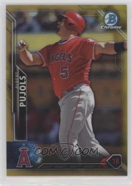 2016 Bowman Chrome - [Base] - Gold Refractor #3 - Albert Pujols /50