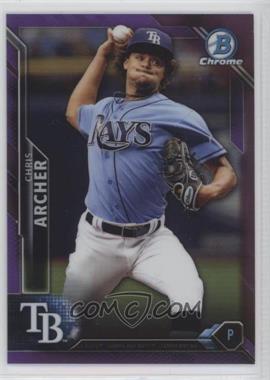 2016 Bowman Chrome - [Base] - Purple Refractor #65 - Chris Archer /250