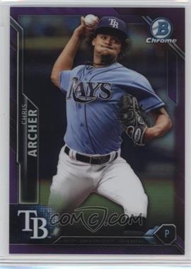 2016 Bowman Chrome - [Base] - Purple Refractor #65 - Chris Archer /250