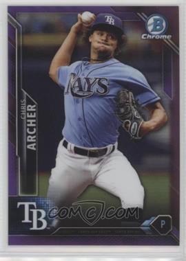 2016 Bowman Chrome - [Base] - Purple Refractor #65 - Chris Archer /250