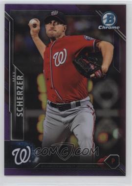 2016 Bowman Chrome - [Base] - Purple Refractor #79 - Max Scherzer /250