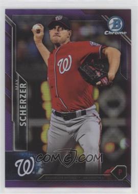 2016 Bowman Chrome - [Base] - Purple Refractor #79 - Max Scherzer /250