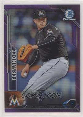 2016 Bowman Chrome - [Base] - Purple Refractor #9 - Jose Fernandez /250