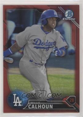 2016 Bowman Chrome - Prospects - Red Refractor #BCP169 - Willie Calhoun /5 [EX to NM]