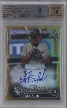 2016 Bowman Chrome - Prospects Autographs - Gold Refractor #CPA-FT - Fernando Tatis Jr. /50 [BGS 9 MINT]