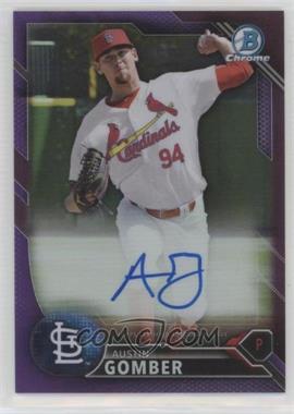 2016 Bowman Chrome - Prospects Autographs - Purple Refractor #BCAP-AG - Austin Gomber /250