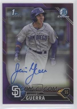 2016 Bowman Chrome - Prospects Autographs - Purple Refractor #BCAP-JGU - Javier Guerra /250