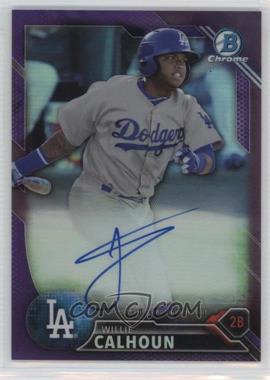 2016 Bowman Chrome - Prospects Autographs - Purple Refractor #BCAP-WC - Willie Calhoun /250