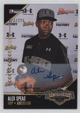 2016 Bowman Draft - All-America Game Autographs #UAA-17 - Alex Speas /225