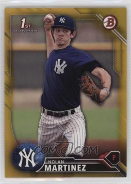 2016 Bowman Draft - [Base] - Gold #BD-106 - Draft Picks - Nolan Martinez /50