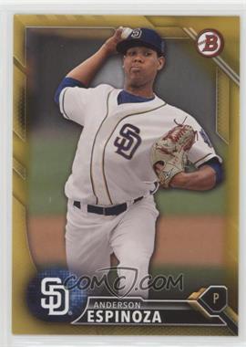 2016 Bowman Draft - [Base] - Gold #BD-140 - Top Prospects - Anderson Espinoza /50