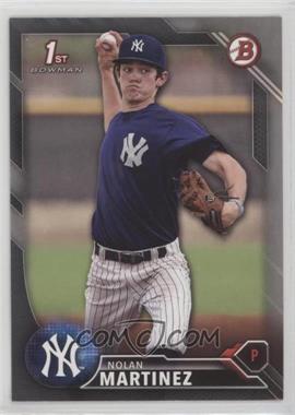 2016 Bowman Draft - [Base] - Silver #BD-106 - Draft Picks - Nolan Martinez /499