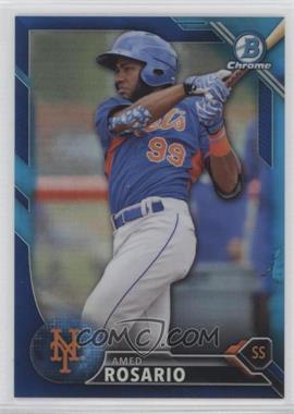 2016 Bowman Draft - Chrome - Blue Refractor #BDC-190 - Top Prospects - Amed Rosario /150