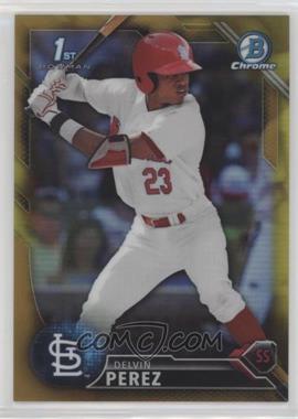 2016 Bowman Draft - Chrome - Gold Refractor #BDC-31 - Draft Picks - Delvin Perez /50