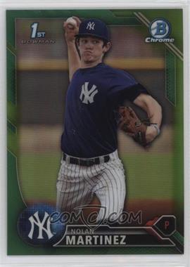 2016 Bowman Draft - Chrome - Green Refractor #BDC-106 - Draft Picks - Nolan Martinez /99 [EX to NM]