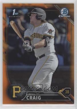 2016 Bowman Draft - Chrome - Orange Refractor #BDC-39 - Draft Picks - Will Craig /25