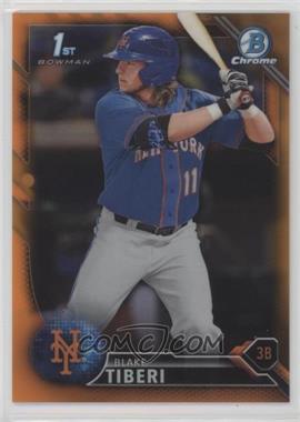 2016 Bowman Draft - Chrome - Orange Refractor #BDC-47 - Draft Picks - Blake Tiberi /25