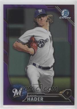 2016 Bowman Draft - Chrome - Purple Refractor #BDC-157 - Top Prospects - Josh Hader /250