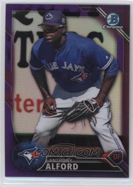 2016 Bowman Draft - Chrome - Purple Refractor #BDC-170 - Top Prospects - Anthony Alford /250