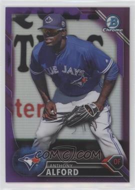 2016 Bowman Draft - Chrome - Purple Refractor #BDC-170 - Top Prospects - Anthony Alford /250