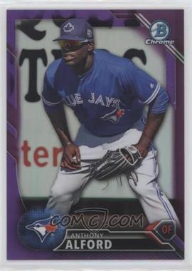 2016 Bowman Draft - Chrome - Purple Refractor #BDC-170 - Top Prospects - Anthony Alford /250