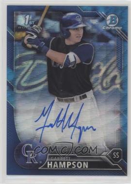 2016 Bowman Draft - Chrome Draft Pick Autographs - Blue Wave Refractor #CDA-GH - Garrett Hampson /150 [Noted]