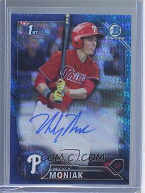 2016 Bowman Draft - Chrome Draft Pick Autographs - Blue Wave Refractor #CDA-MM.2 - Mickey Moniak /150