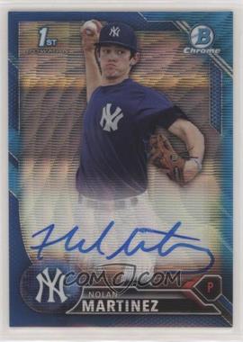 2016 Bowman Draft - Chrome Draft Pick Autographs - Blue Wave Refractor #CDA-NM - Nolan Martinez /150