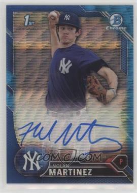 2016 Bowman Draft - Chrome Draft Pick Autographs - Blue Wave Refractor #CDA-NM - Nolan Martinez /150