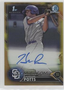 2016 Bowman Draft - Chrome Draft Pick Autographs - Gold Refractor #CDA-HS - Hudson Potts /50