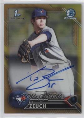 2016 Bowman Draft - Chrome Draft Pick Autographs - Gold Refractor #CDA-TZ - T.J. Zeuch /50