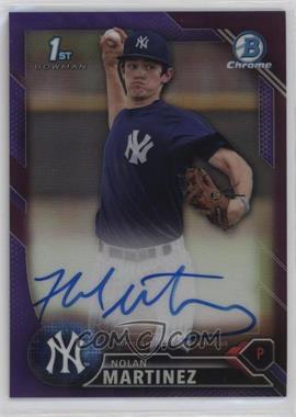 2016 Bowman Draft - Chrome Draft Pick Autographs - Purple Refractor #CDA-NM - Nolan Martinez /250