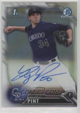 2016 Bowman Draft - Chrome Draft Pick Autographs - Refractor #CDA-RP - Riley Pint /499