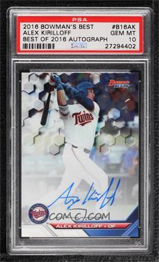 2016 Bowman's Best - Best of 2016 Autographs #B16-KL - Kyle Lewis [PSA 10 GEM MT]