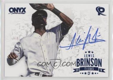 2016 Onyx Platinum Elite - [Base] - Blue Autographs #LB-PEA16 - Lewis Brinson /200