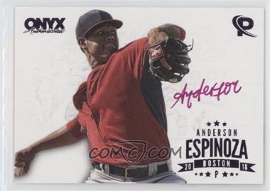 2016 Onyx Platinum Elite - [Base] - Purple Autographs #AE-PEA16 - Anderson Espinoza /10