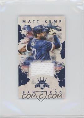 2016 Panini Diamond Kings - [Base] - Mini Materials #107 - Matt Kemp /49