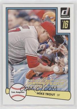 2016 Panini Donruss - 1982 Design - Press Proof Gold #D82-1 - Mike Trout /49