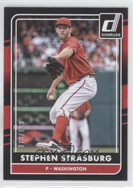 2016 Panini Donruss - [Base] - Black Border #154 - Stephen Strasburg /199