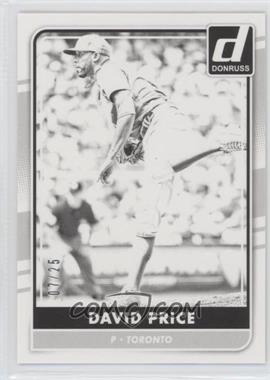 2016 Panini Donruss - [Base] - Test Proof Black #49 - David Price /25