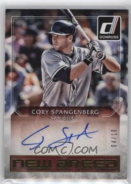 2016 Panini Donruss - New Breed Autographs - Gold #NB-CS - Cory Spangenberg /10