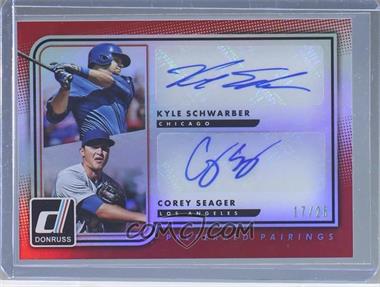 2016 Panini Donruss - Preferred Pairings Signatures - Red #PP-KC - Corey Seager, Kyle Schwarber /25