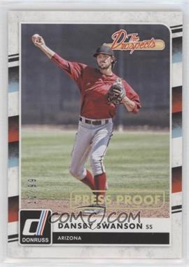 2016 Panini Donruss - The Prospects - Press Proof Gold #TP6 - Dansby Swanson /99
