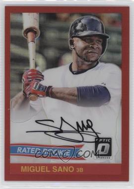 2016 Panini Donruss Optic - Rated Rookies Retro Signatures 1984 - Red #84-MS - Miguel Sano /5