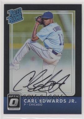 2016 Panini Donruss Optic - Rated Rookies Signatures - Black #RR-CJ - Carl Edwards Jr. /25