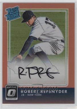 2016 Panini Donruss Optic - Rated Rookies Signatures - Orange #RR-RR - Rob Refsnyder /99