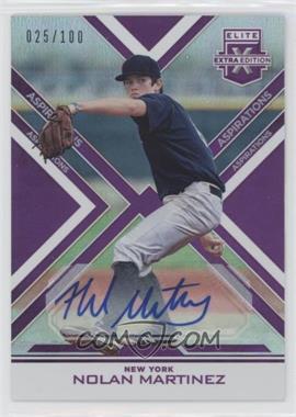 2016 Panini Elite Extra Edition - [Base] - Aspirations Purple Autographs #106 - Nolan Martinez /100