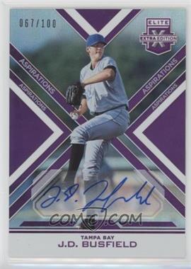 2016 Panini Elite Extra Edition - [Base] - Aspirations Purple Autographs #126 - J.D. Busfield /100