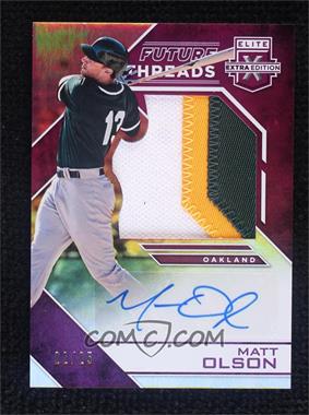 2016 Panini Elite Extra Edition - Future Threads Silhouette Autographs - Purple #FTSA-MO - Matt Olson /25