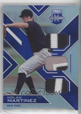 2016 Panini Elite Extra Edition - Triple Materials - Blue #TM-NM - Nolan Martinez /5